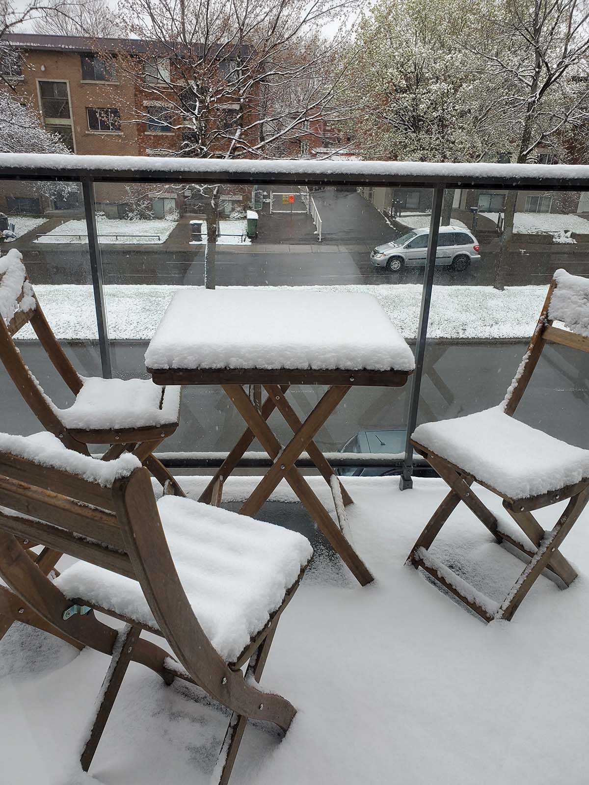 Um típico dia de primavera em minha varanda (Abril de 2021) - Fonte: Aquivo pessoal